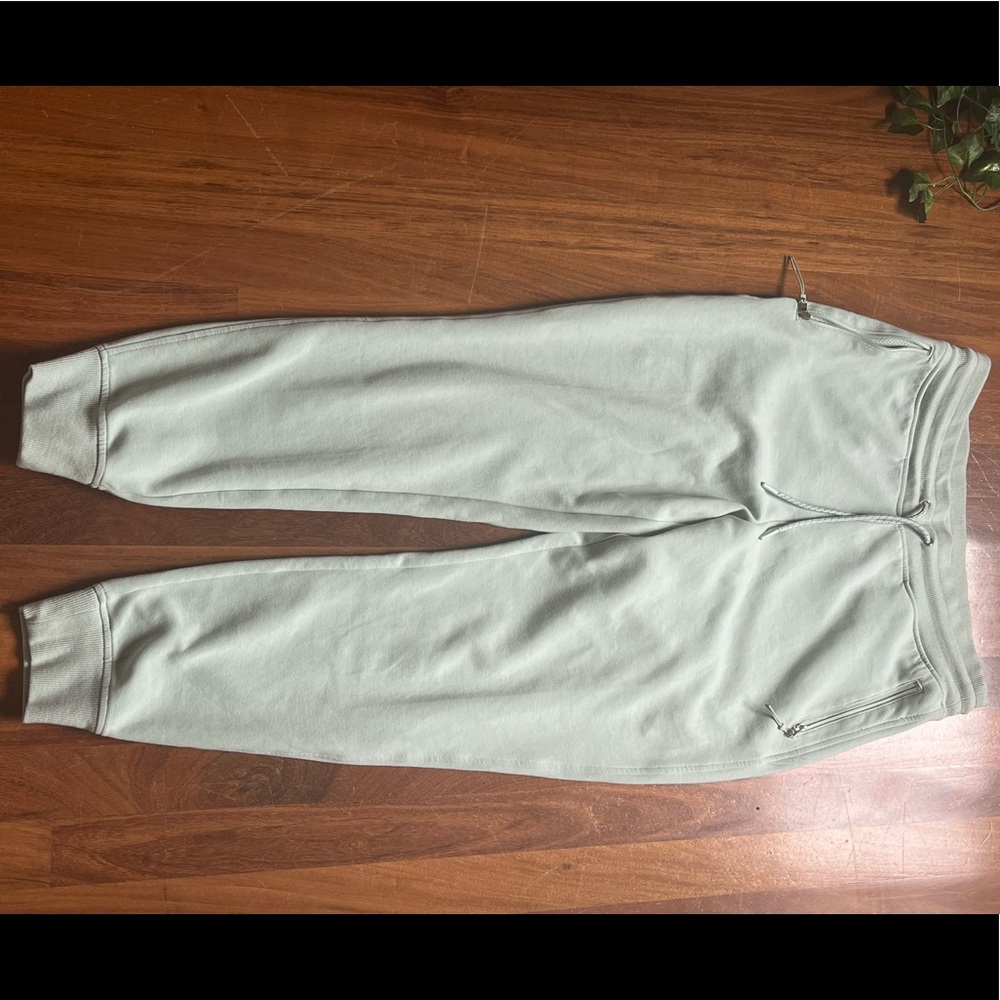 light green sweatpants